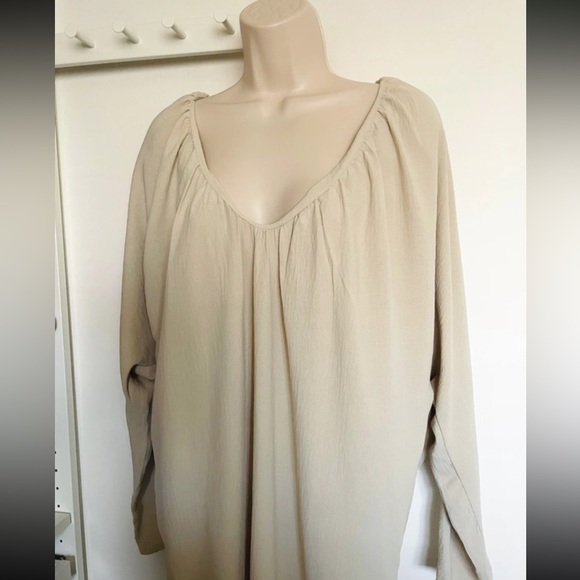 Boutique cream stone slouchy oversized midaxi maxi dress large 14 16 - Picture 5 of 6